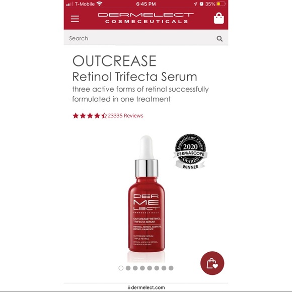 Dermelect Cosmeceuticals | OUTCREASE
Retinol Trifecta Serum - Picture 4 of 10